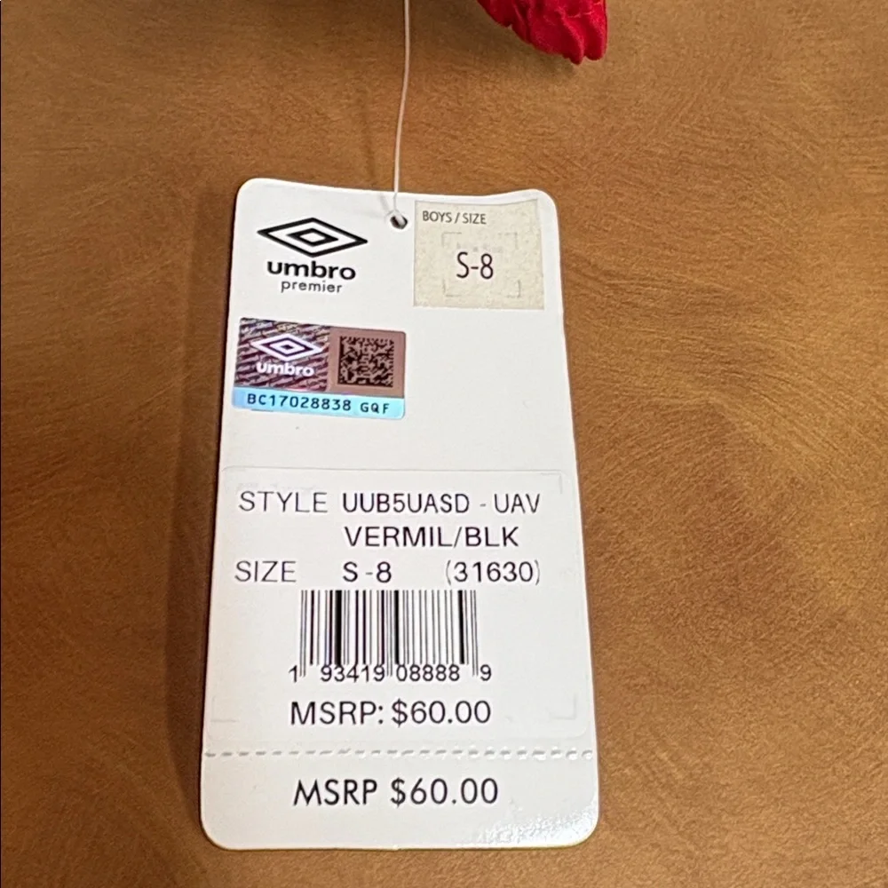 NWT Umbro Kids Red Nylon 1/4 Zip Jacket‎ Size Small-8